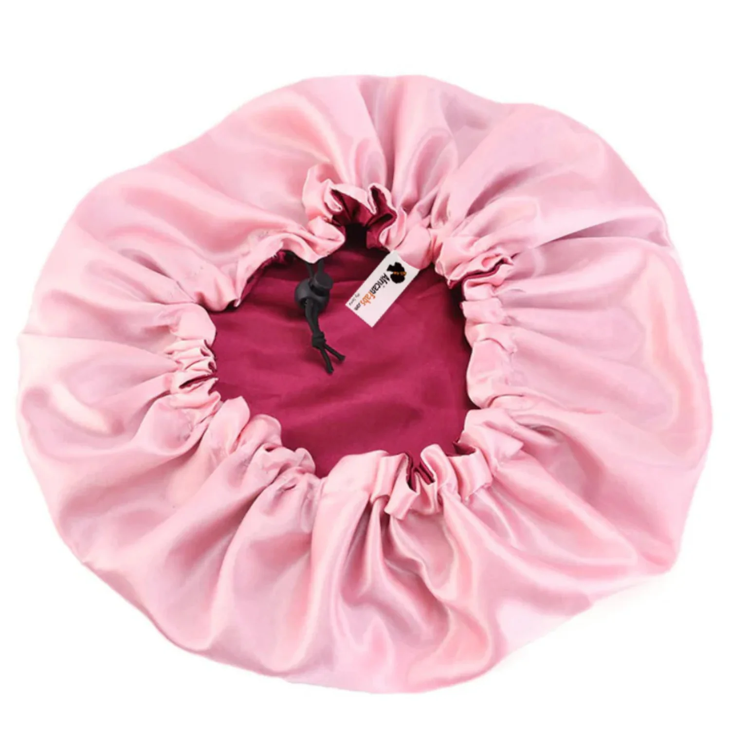 Red Satin Hair Bonnet Reversable
