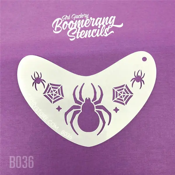 Boomerang Face Paint Stencil By Art Factory Spider Crown - Image 2