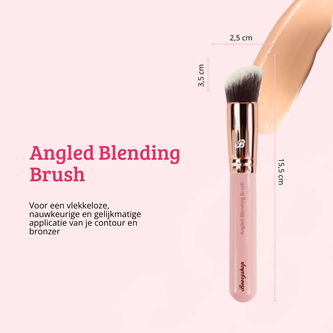Pink & Rose Gold Angled Blending Brush - Image 7