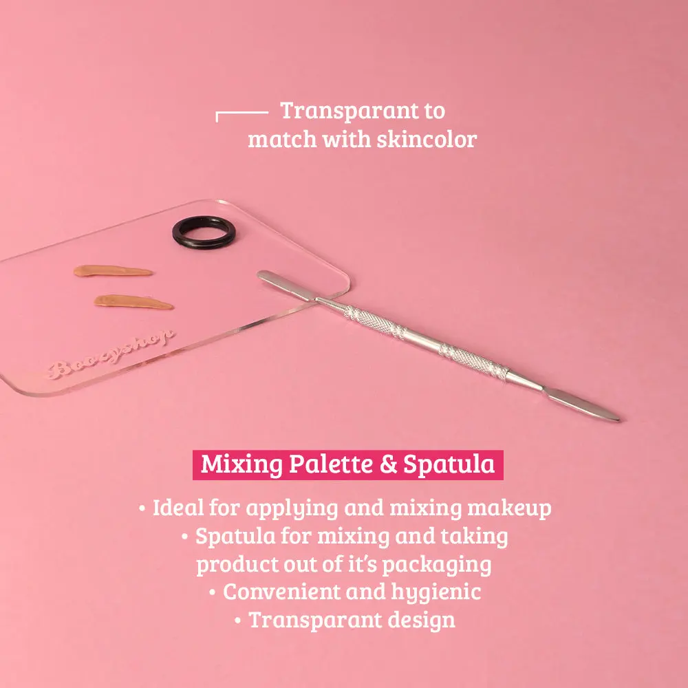 Transparent Makeup Mixing Palette &amp; Spatula - Image 2