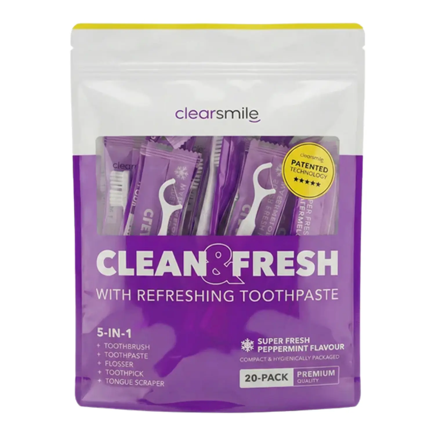 5-in-1 Tooth Brush Clean & Fresh Peppermint
