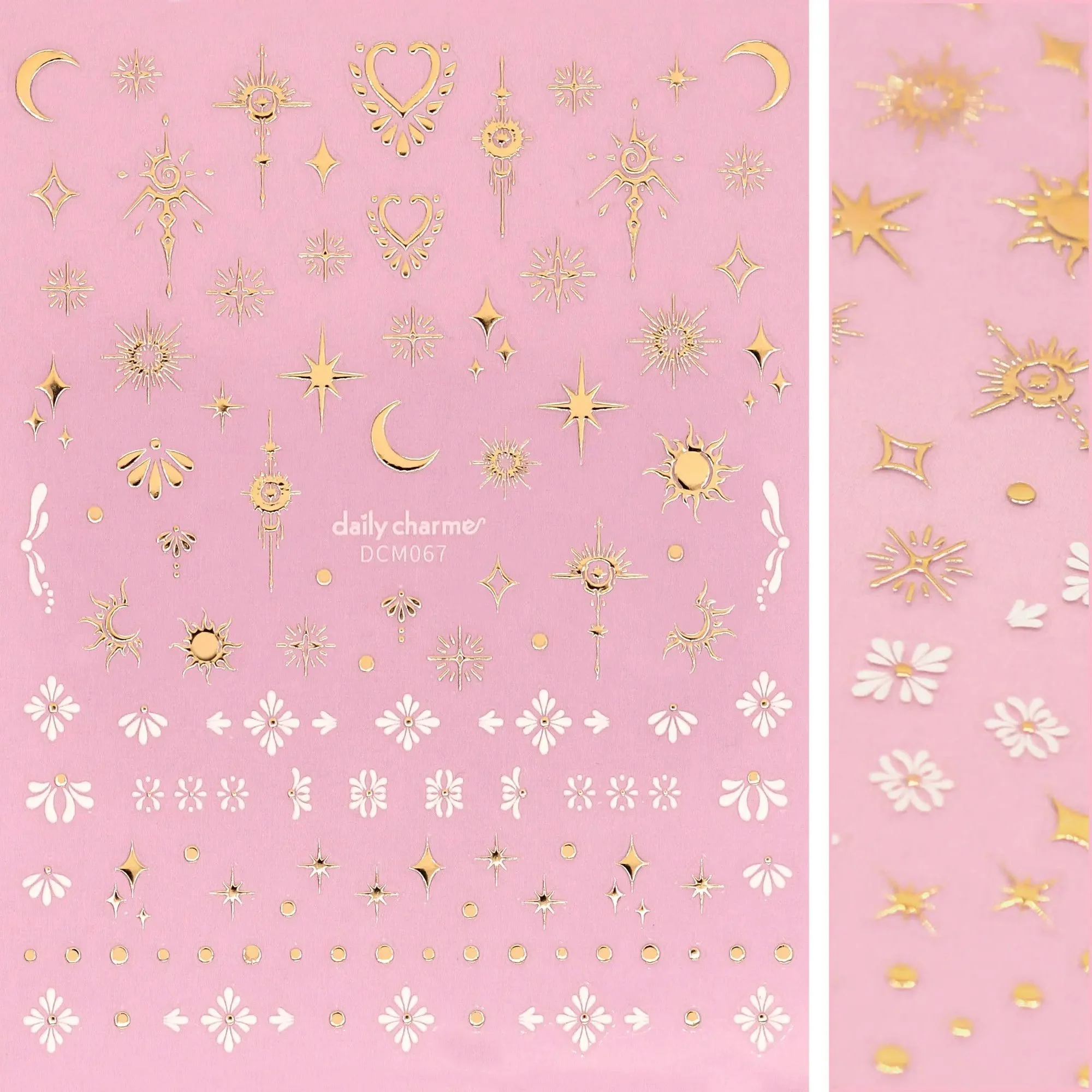 3D Embossed Nail Art Sticker Celestial Element