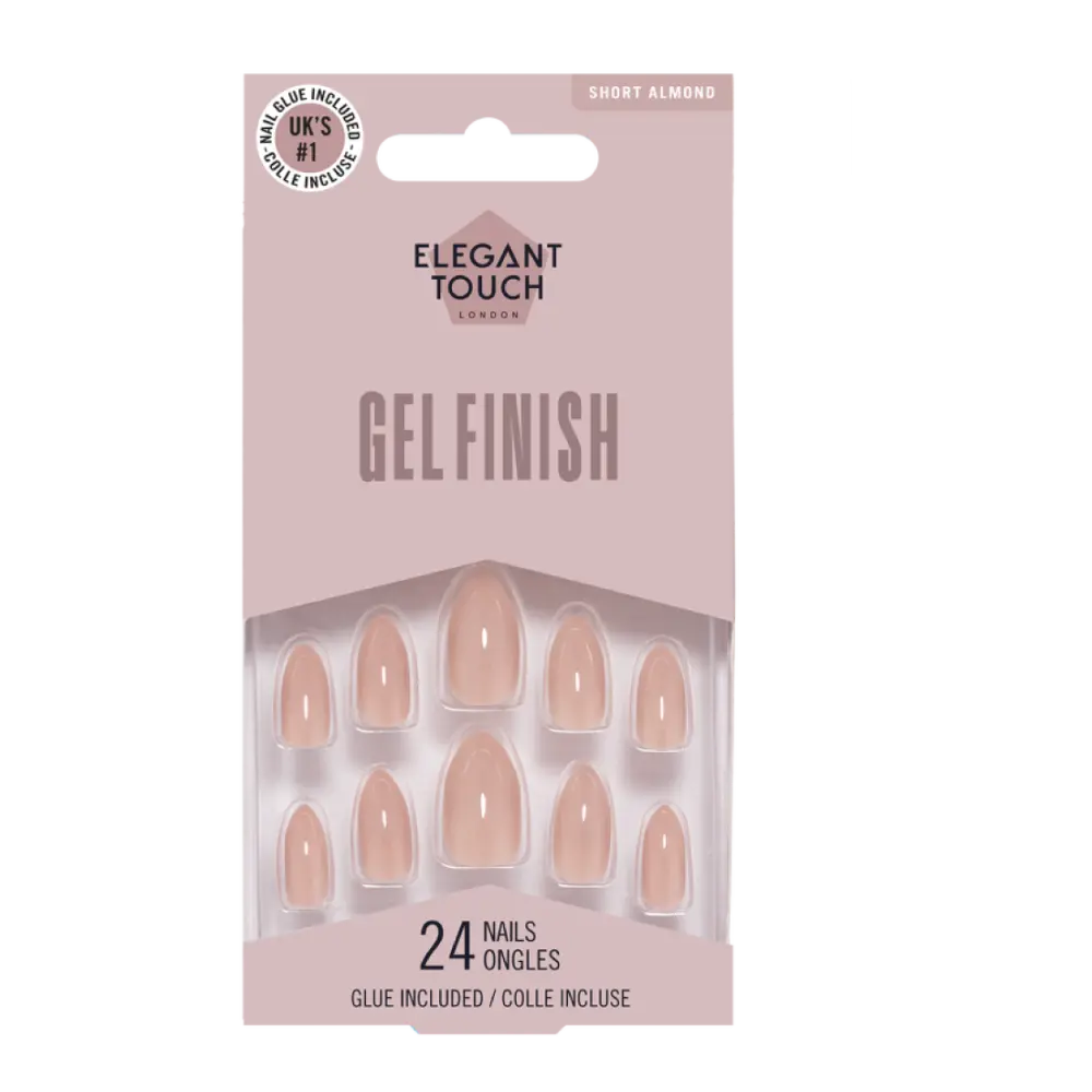Gel Finish Blush Suede Nails
