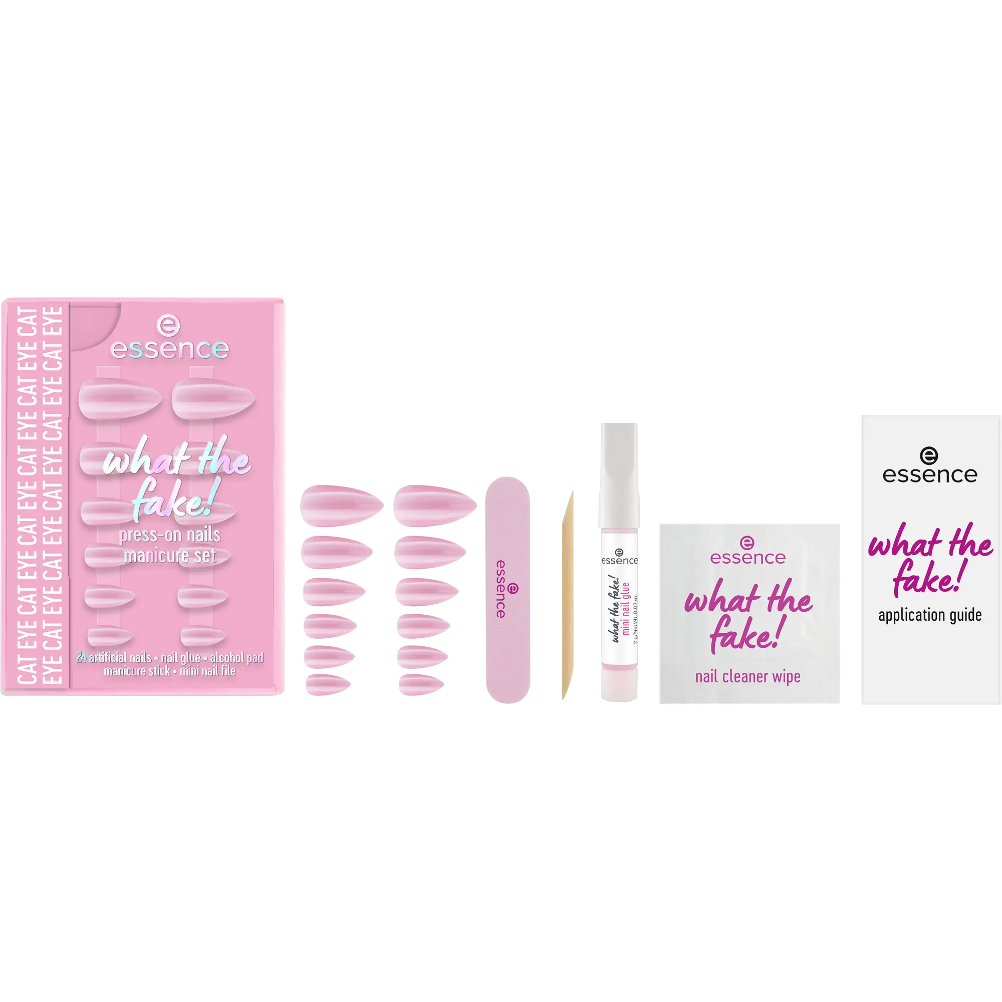 What The Fake! Press-on Nails Manicure Set 02 Cat Eye - Image 4