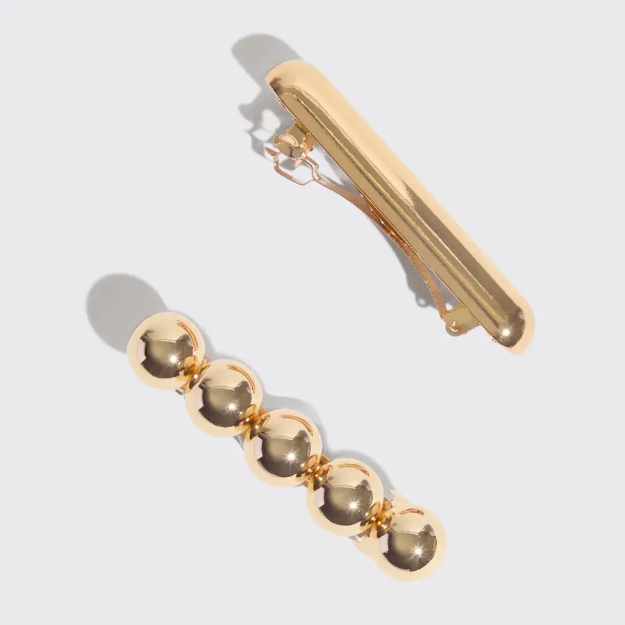 Metal Barrettes Gold - Image 3