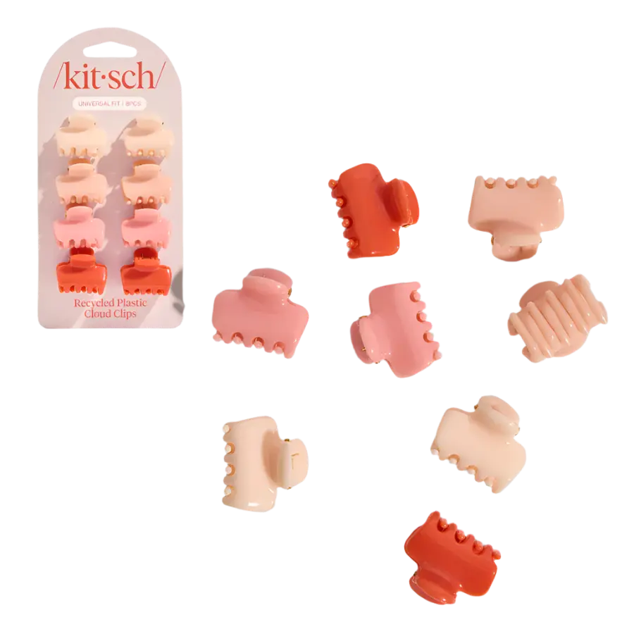 Recycled Plastic Mini Cloud Clips 8pc Set Assorted Cherry Blossom