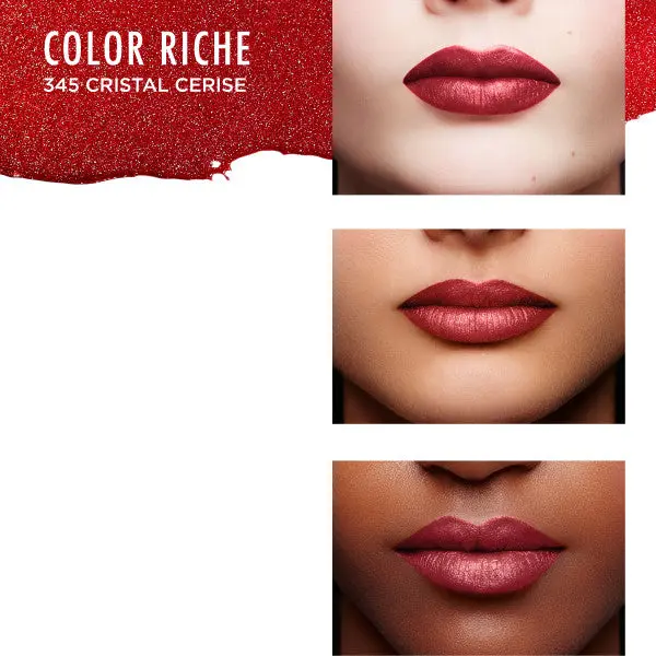 Color Riche Satin Lipstick 345 Cristal Cerise - Image 3