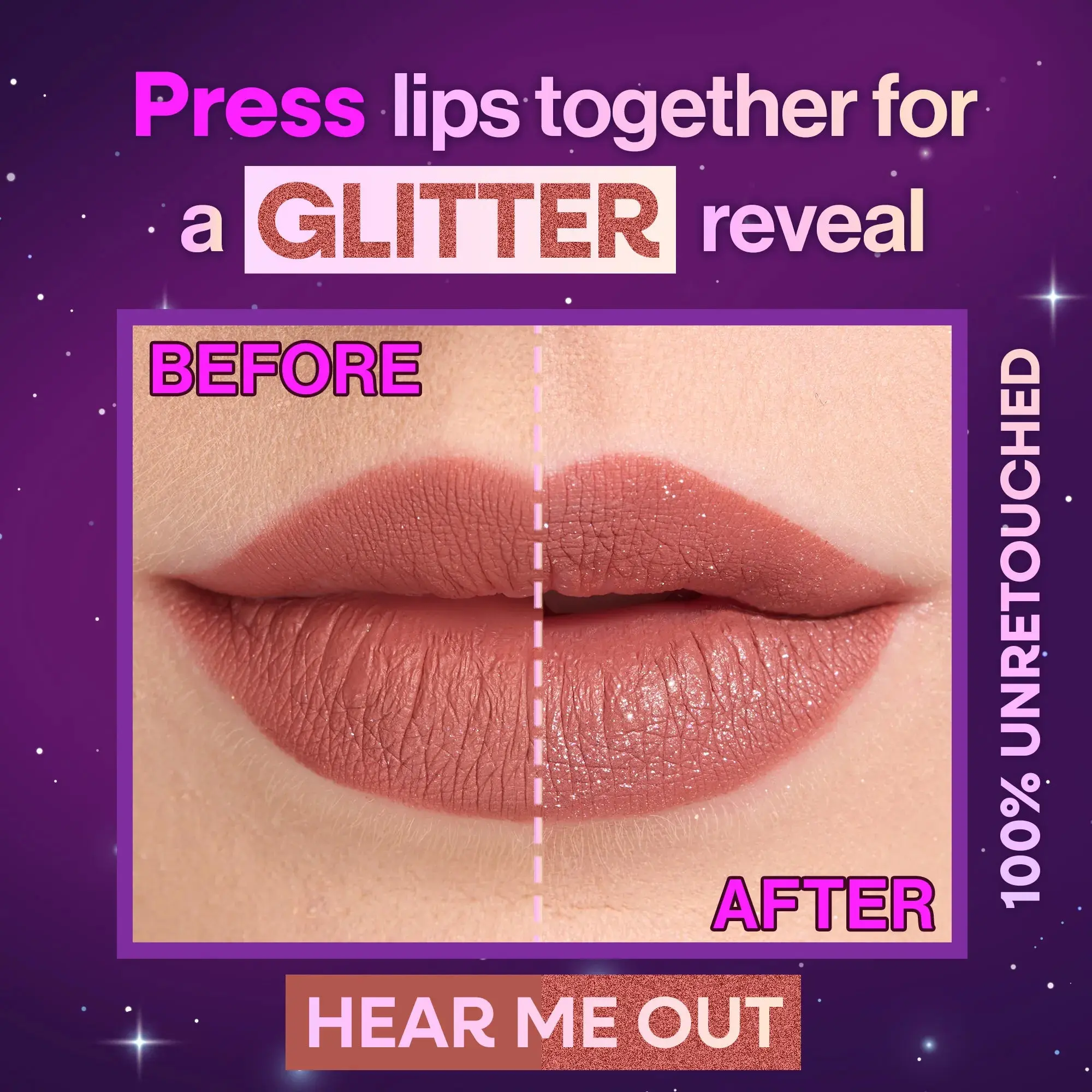 Mega Glitter Shimmer Liquid Lipstick Hear Me Out - Image 2
