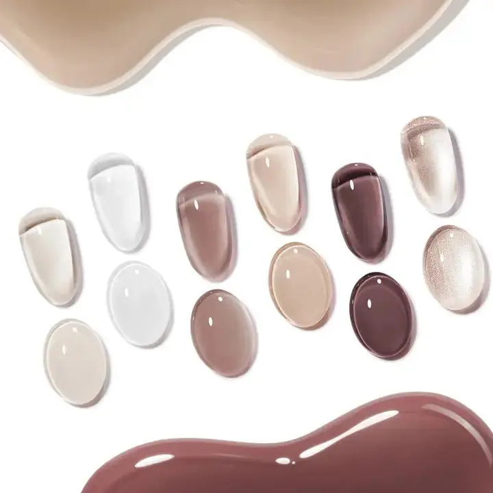 Gel Nail Polish Set Coffee and Cream - Image 6