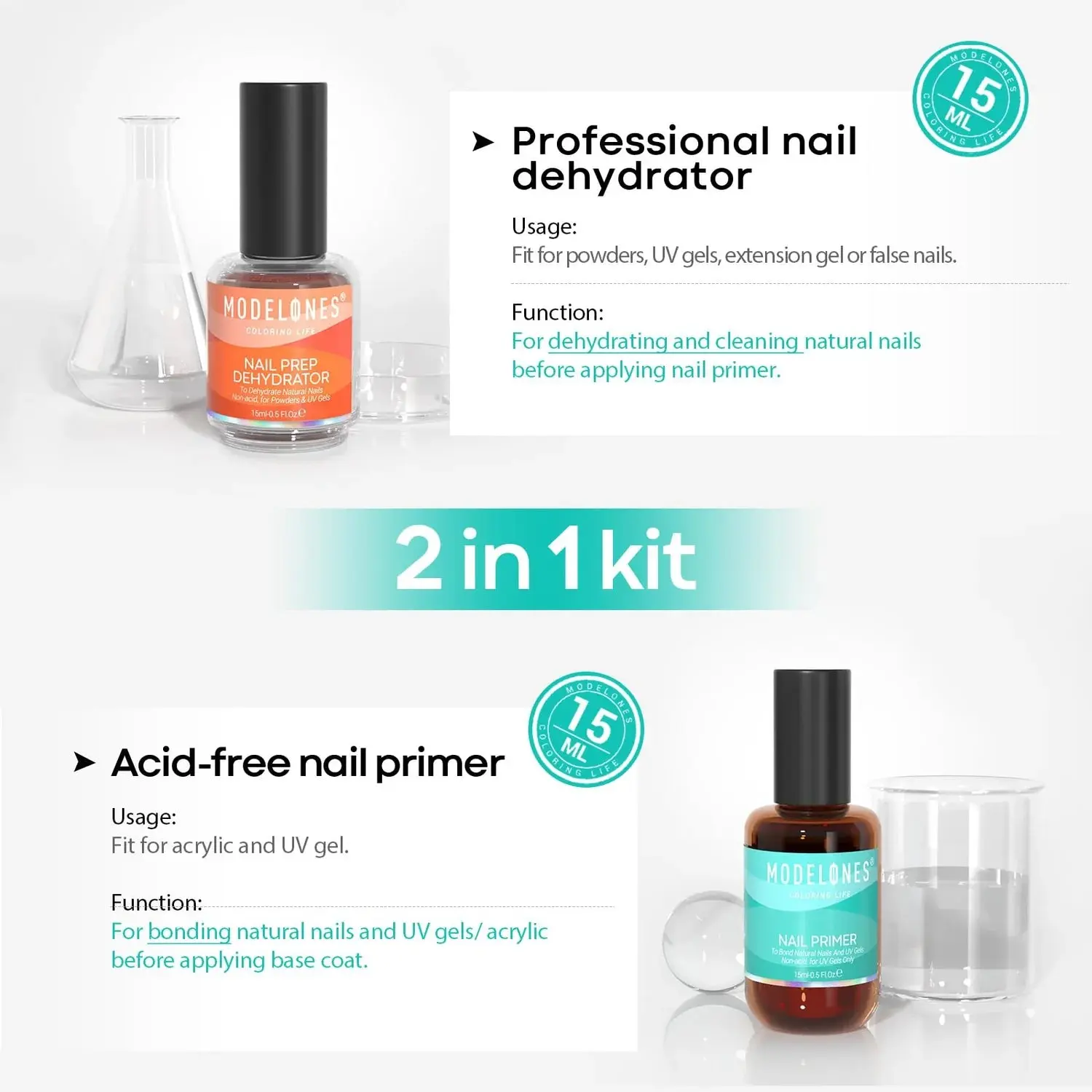 Natural Nail Prep Dehydrator & Primer Set - Image 3