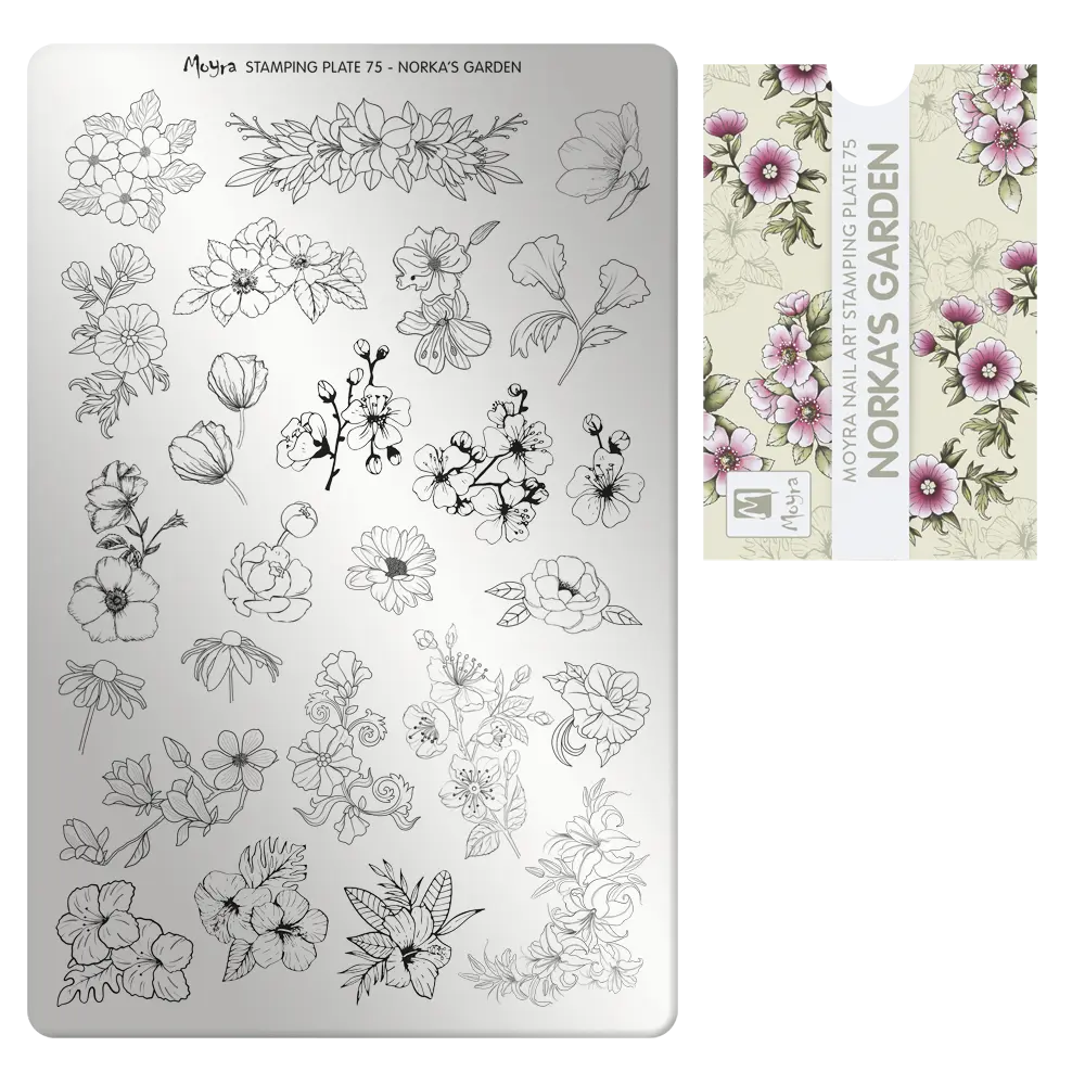 Stamping Plate 75 Norka's Garden