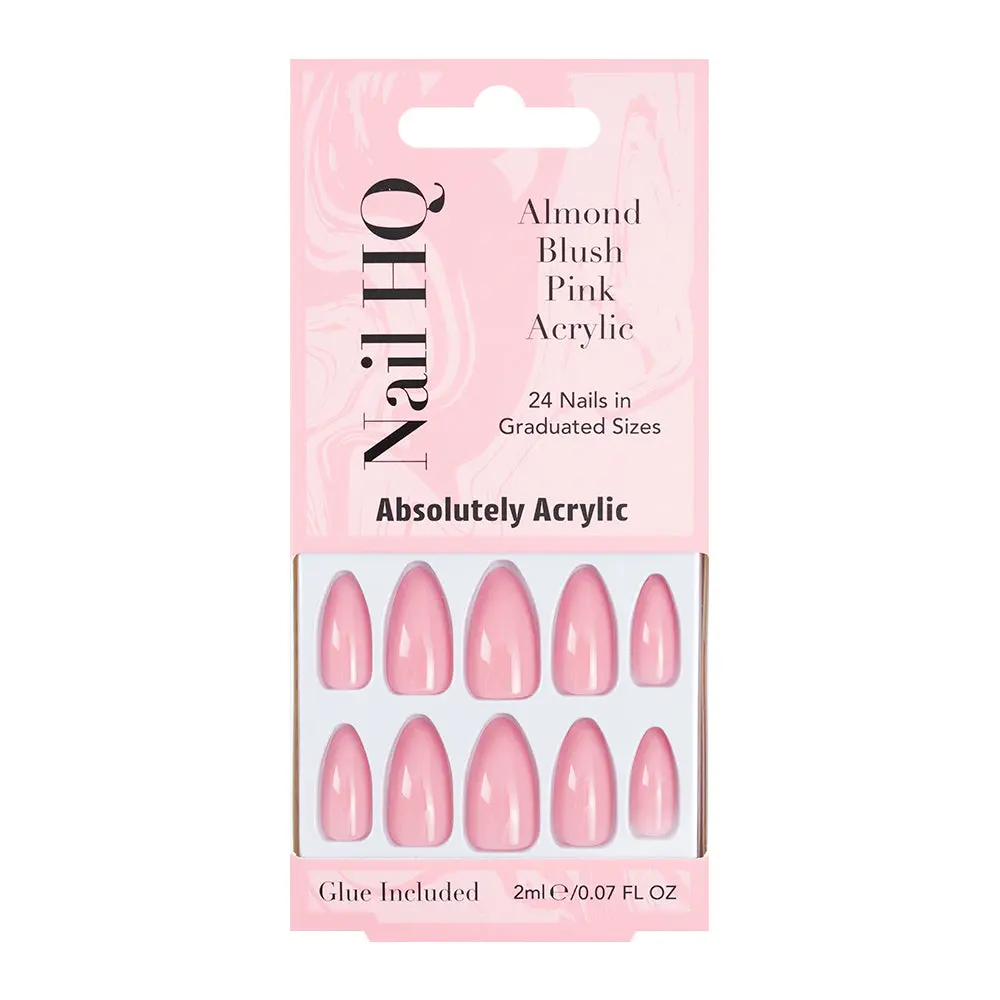 Almond Blush Pink Acrylic Nails - Image 4