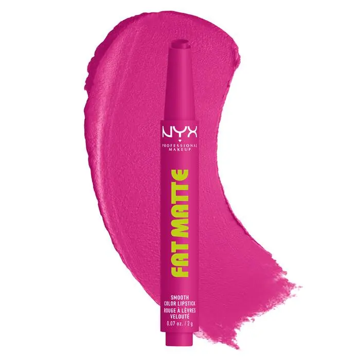 Fat Matte Smooth Color Lipstick Fluffy Fuchsia