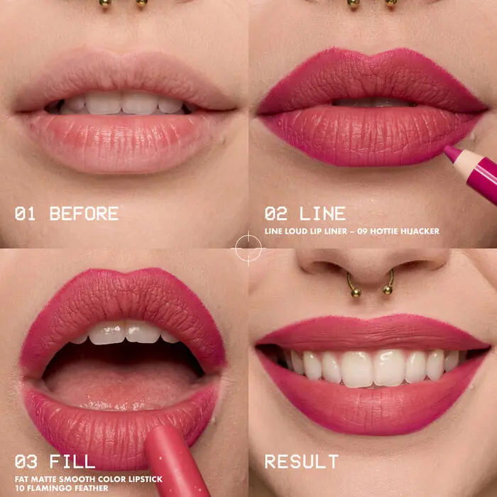 Fat Matte Smooth Color Lipstick Pink Puff - Image 4