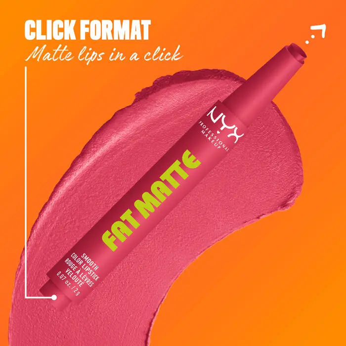 Fat Matte Smooth Color Lipstick Pink Puff - Image 5