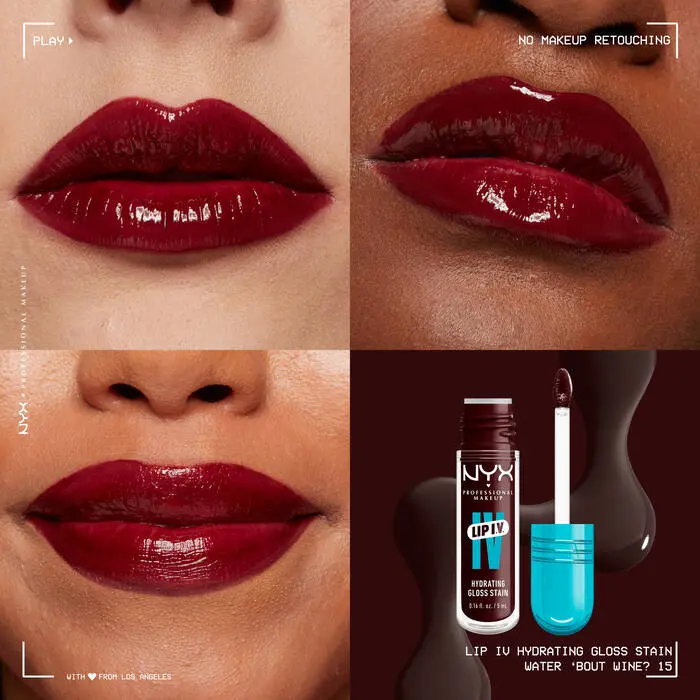 Lip IV Hydrating Lip Gloss Water 'Bout Wine? - Image 3