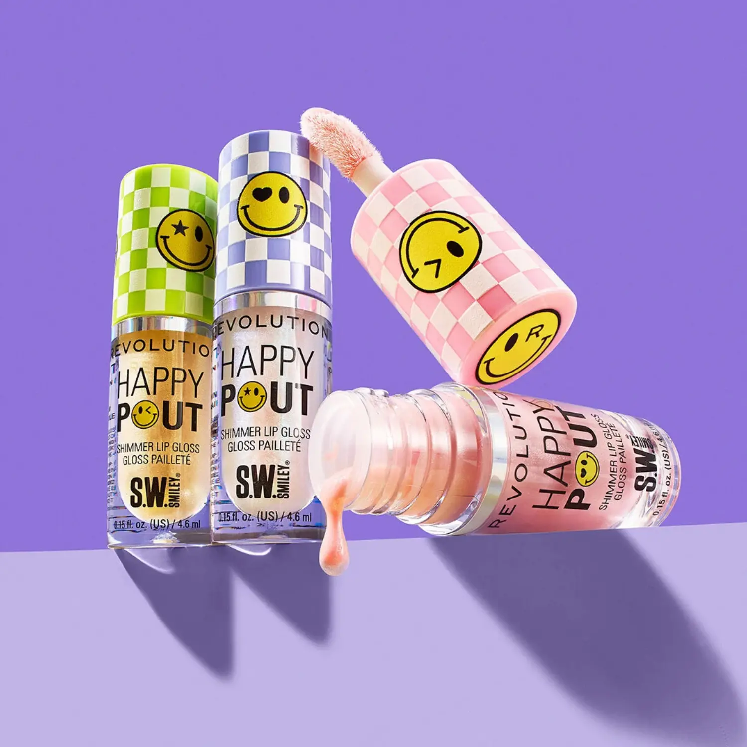 x S.W.Smiley Happy Pout Lip Gloss Pink Bliss - Image 4