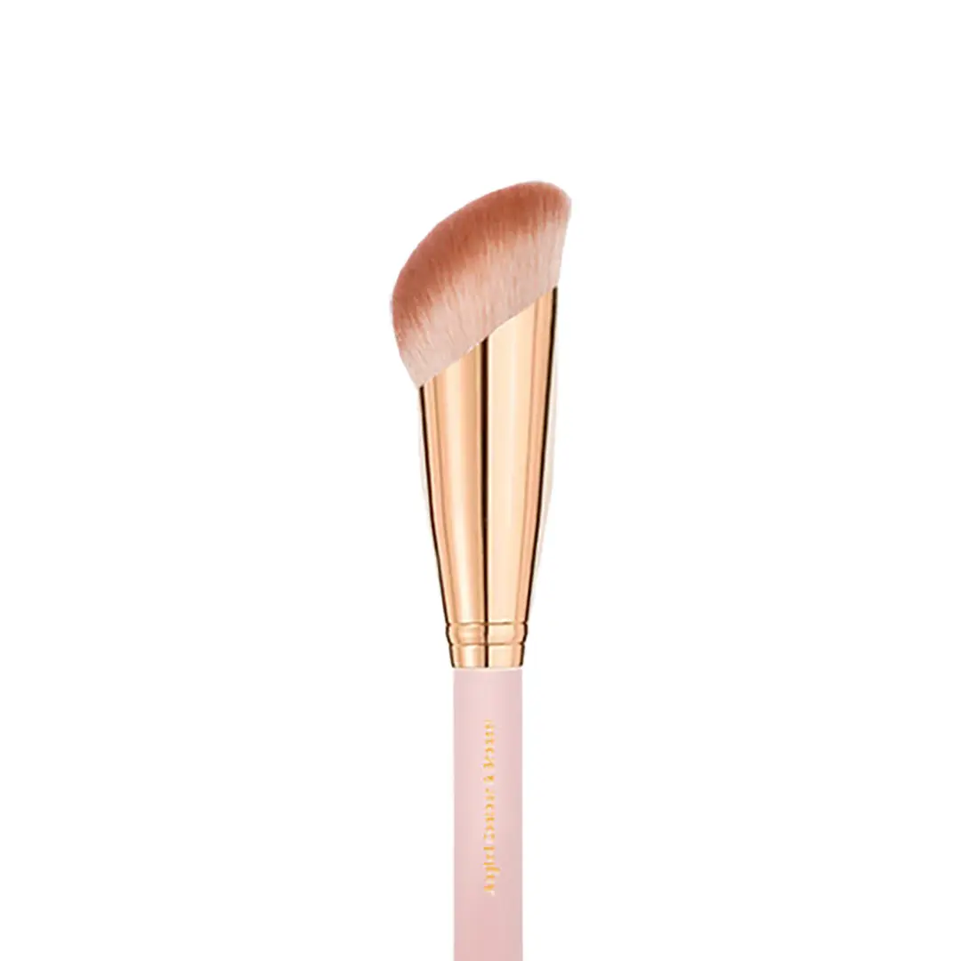 Soft Pink & Gold Angled Contour & Bronzer Brush