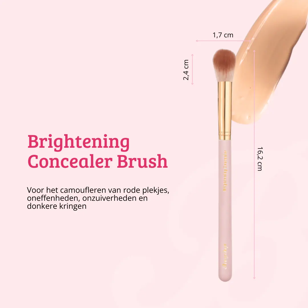 Soft Pink & Gold Brightening Concealer Brush - Image 7