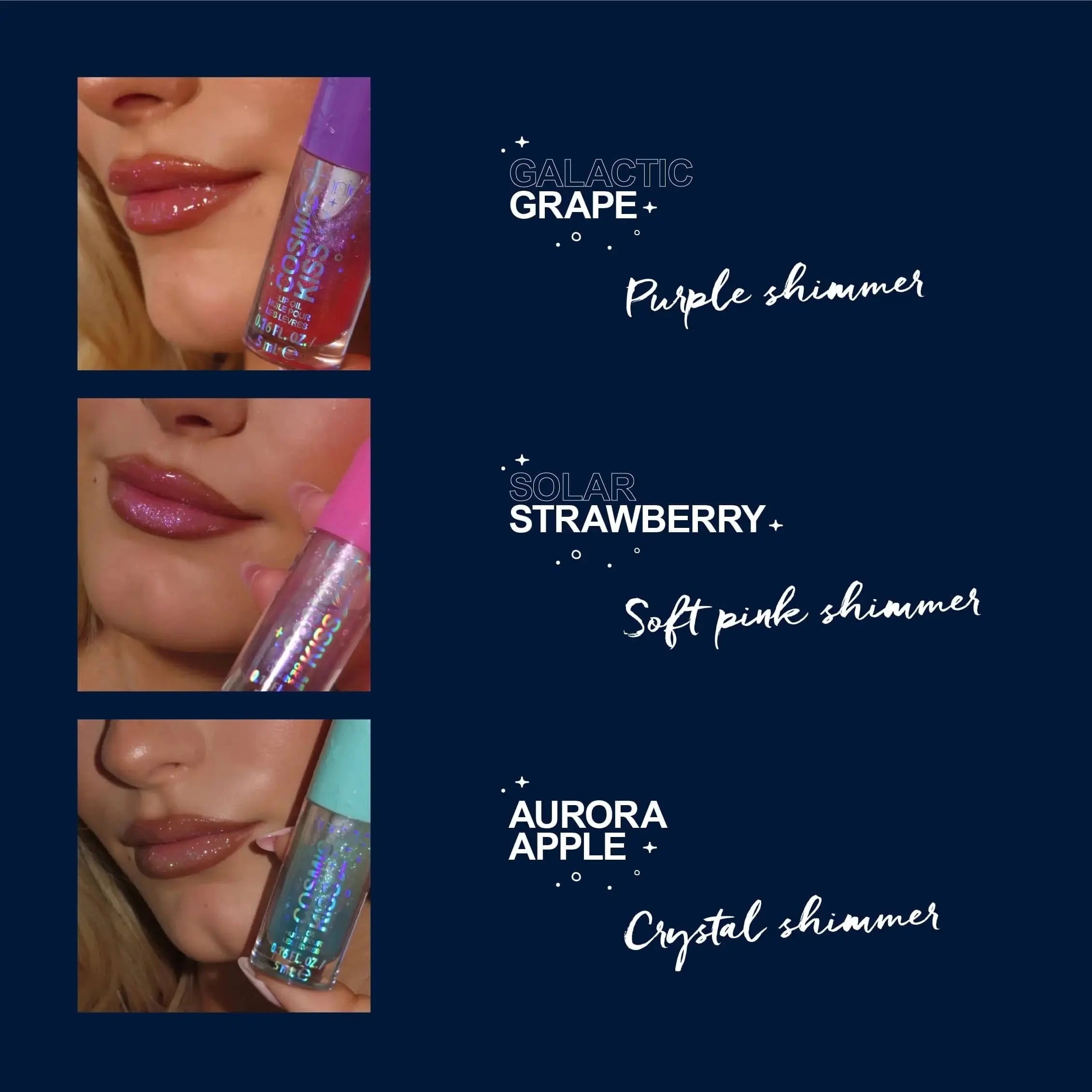 Cosmic Kiss Lip Oil Galactic Grape - Image 6