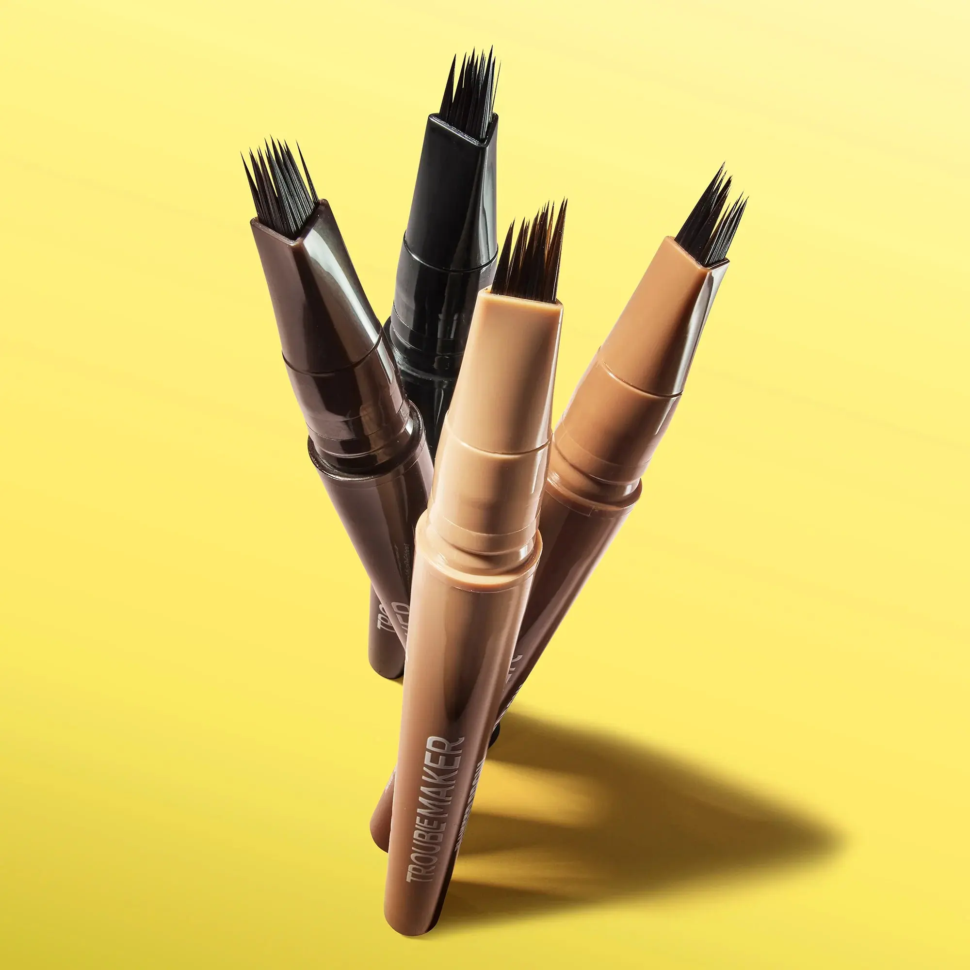 Fluffer Brow Brush Natural Brow Pen Dark Brown - Image 4
